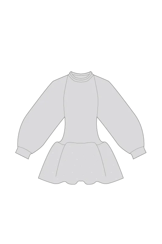 POTTERY GLITTER PUFF SLEEVE TOP made by CFCL Womens