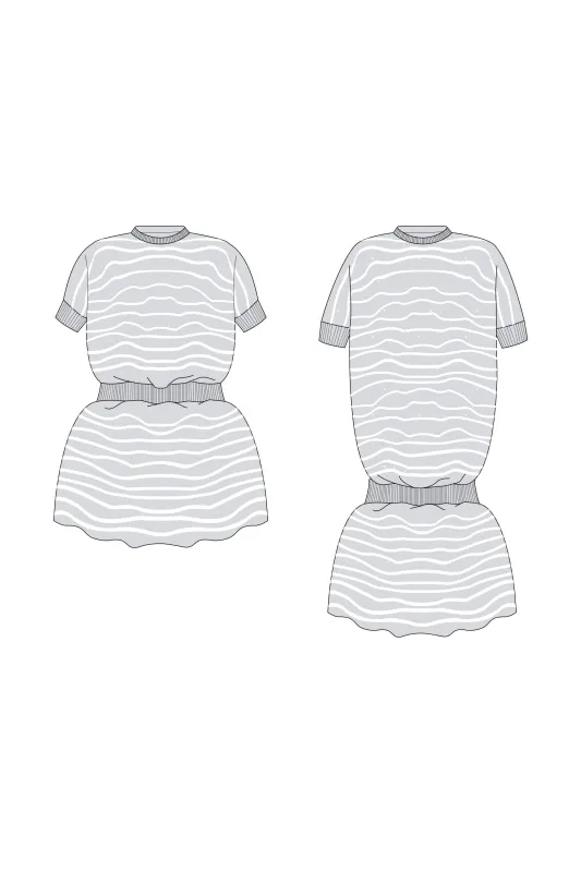 POTTERY HS SWELL GLITTER PUFF SLEEVE MINI DRESS made by CFCL Womens