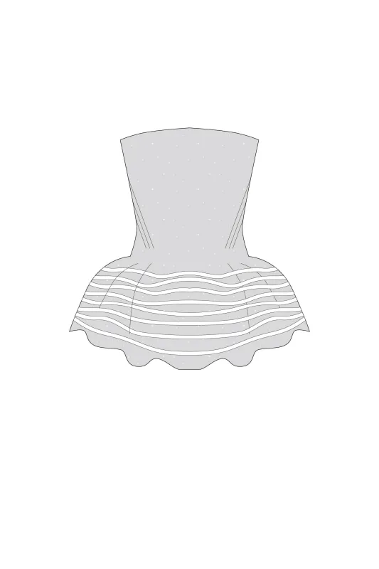 POTTERY HS SWELL GLITTER STRAPLESS TOP made by CFCL Womens