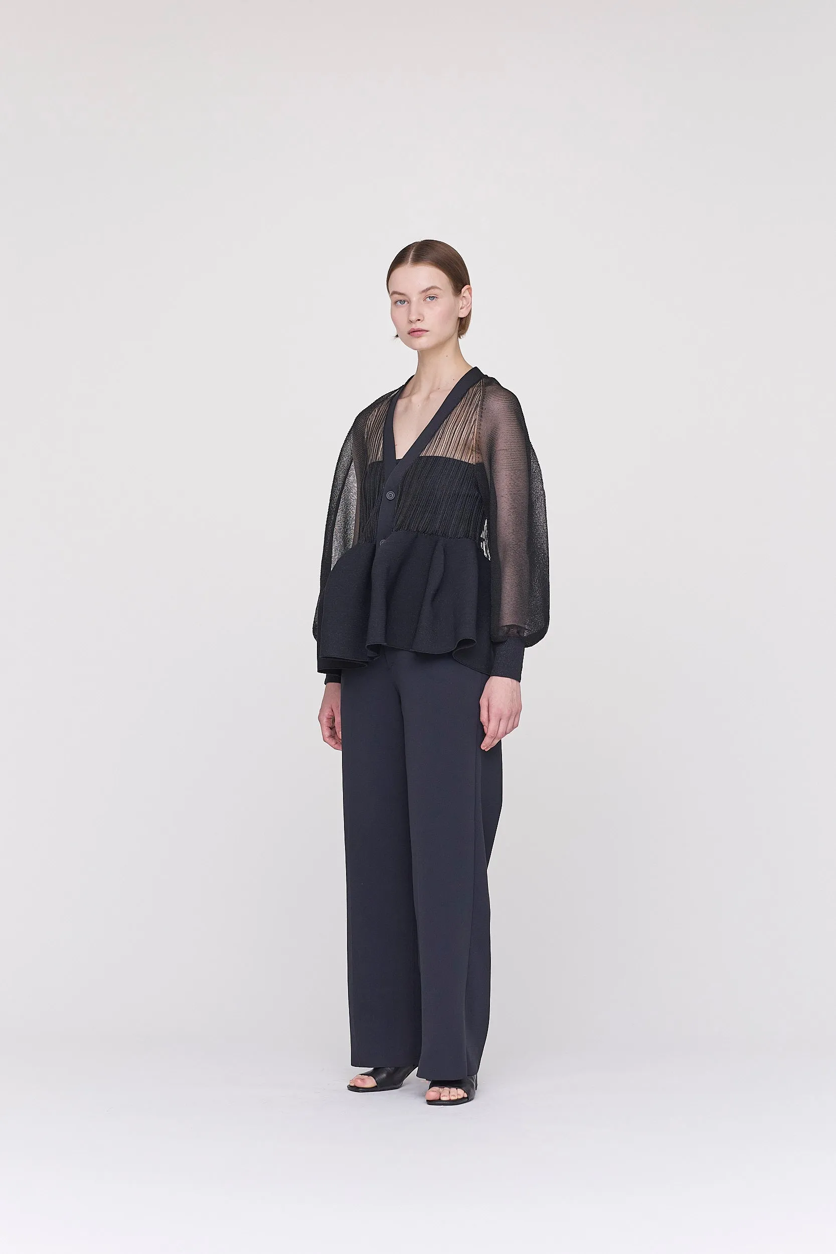 【VOL.11 1st delivery】POTTERY LUCENT GLITTER PUFF SLEEVE CARDIGAN sold by CFCL Womens product image thumbnail 3