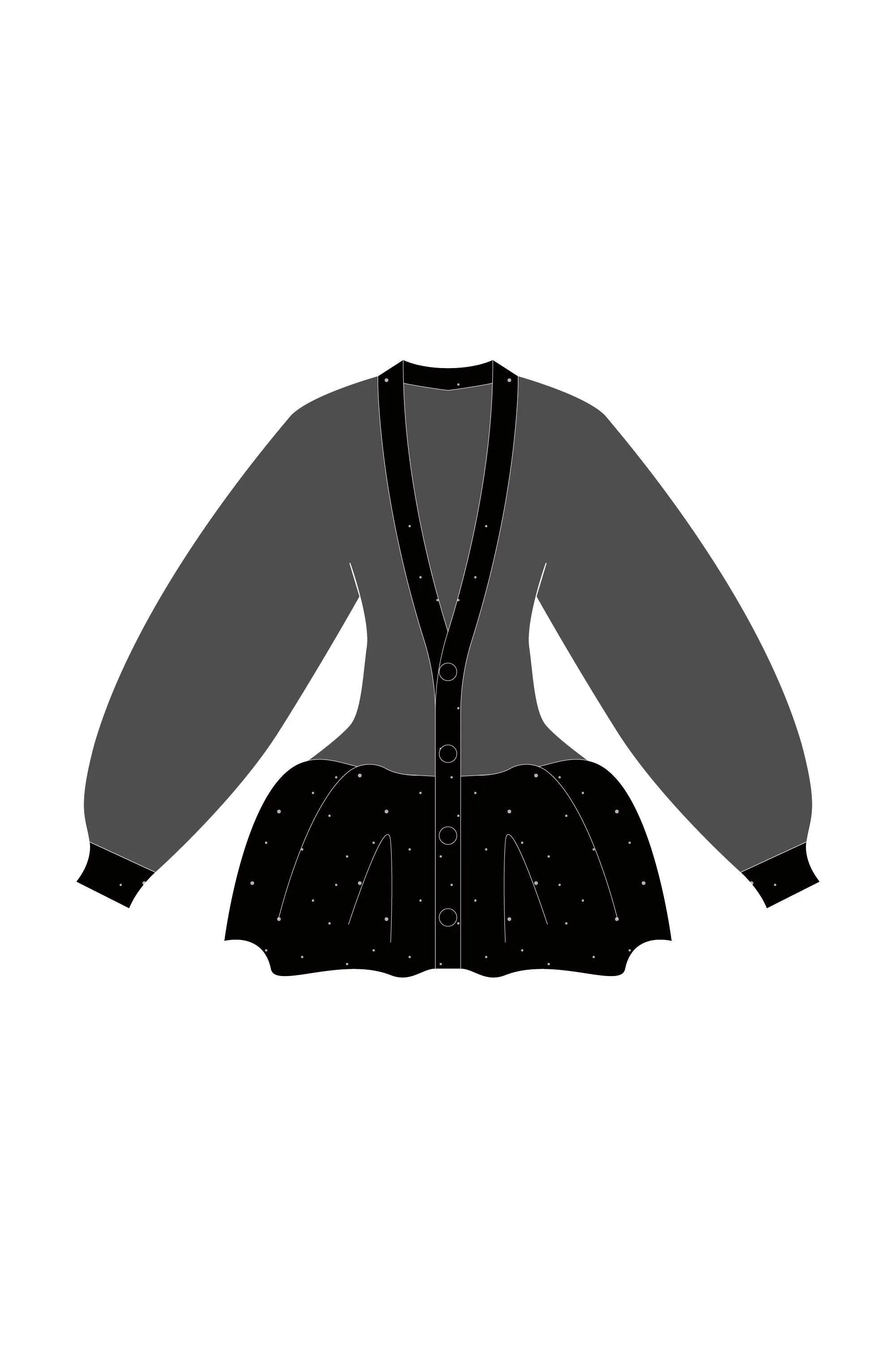 【VOL.11 1st delivery】POTTERY LUCENT GLITTER PUFF SLEEVE CARDIGAN sold by CFCL Womens product image thumbnail 2