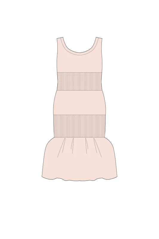 【VOL.11 1st delivery】SOFT FLUTED KID SLEEVELESS DRESS sold by CFCL Womens