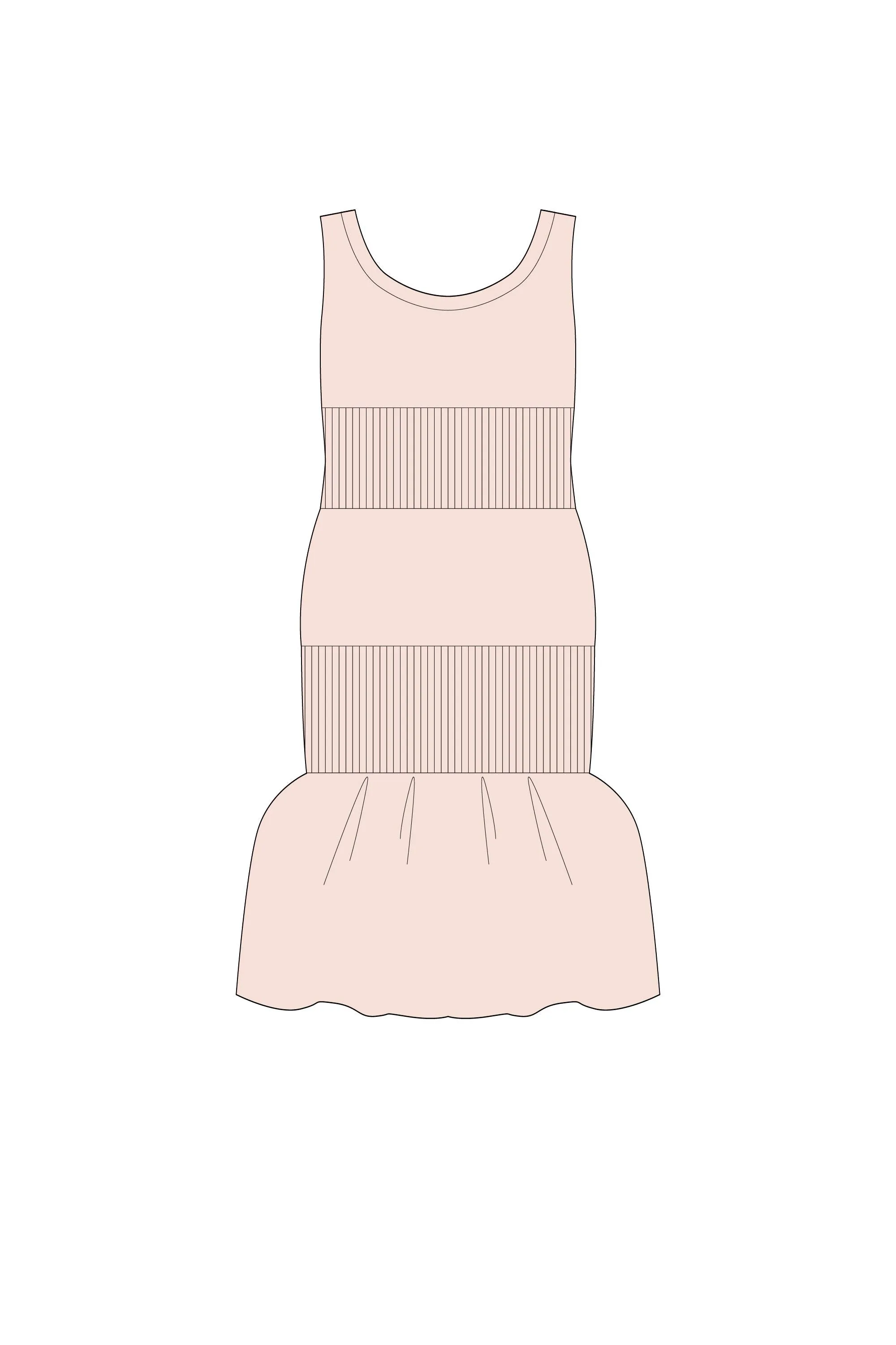 【VOL.11 1st delivery】SOFT FLUTED KID SLEEVELESS DRESS sold by CFCL Womens