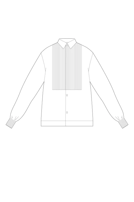 TC SOFT HYPHA BOSOM LONG SLEEVE SHIRT made by CFCL Womens