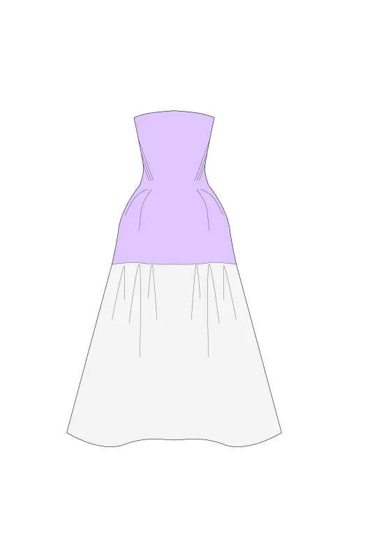 【VOL.11 2nd delivery】POTTERY HS LUCENT STRAPLESS DRESS sold by CFCL Womens