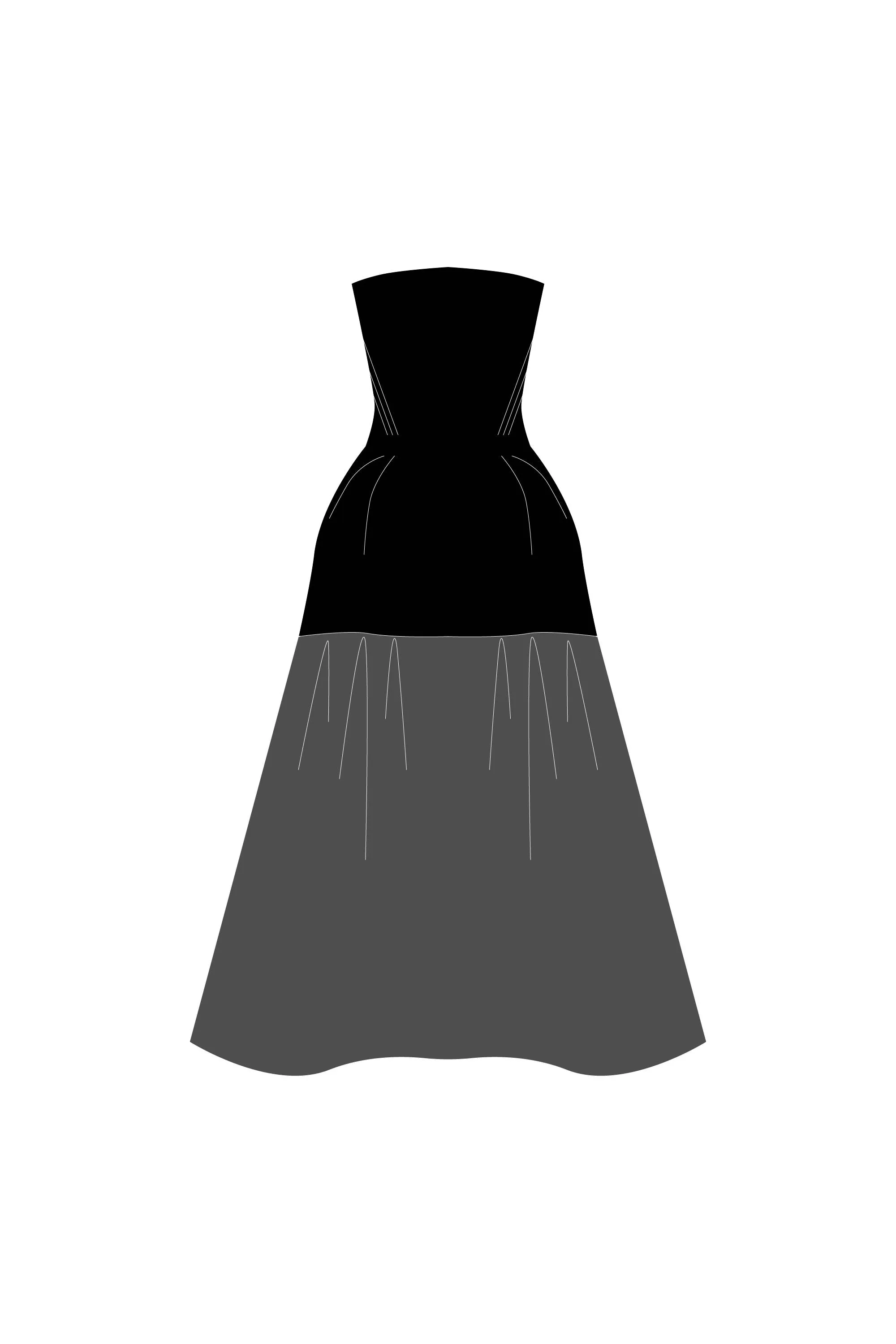 【VOL.11 2nd delivery】POTTERY HS LUCENT STRAPLESS DRESS sold by CFCL Womens product image thumbnail 3