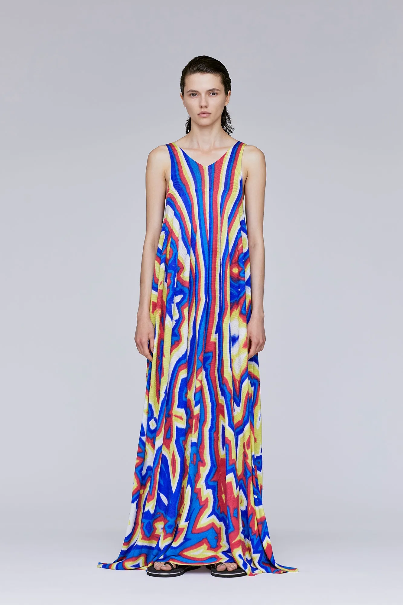 SILK RIVULET CHUSEN STRAP BUST FLARE DRESS sold by CFCL Womens product image thumbnail 5