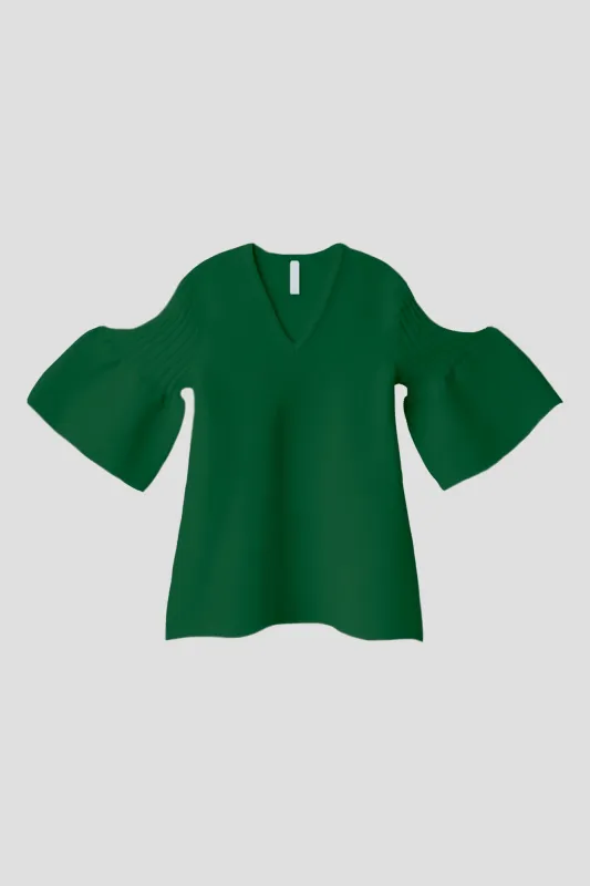 POTTERY SHORT BELL SLEEVE FLARE TOP made by CFCL Womens