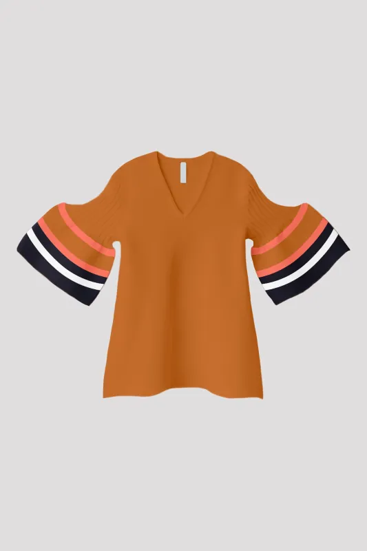 POTTERY SHORT BELL SLEEVE FLARE TOP made by CFCL Womens