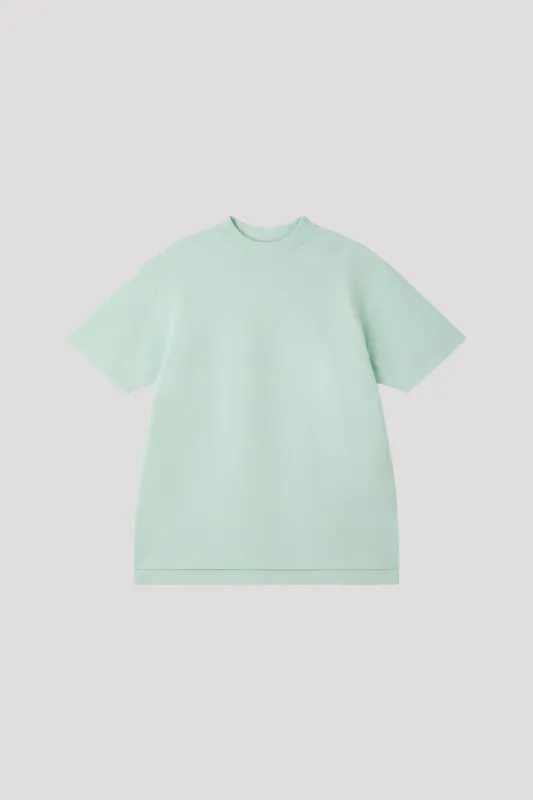 GARTER MOCKNECK SHORT SLEEVE TEE SHIRT made by CFCL Womens