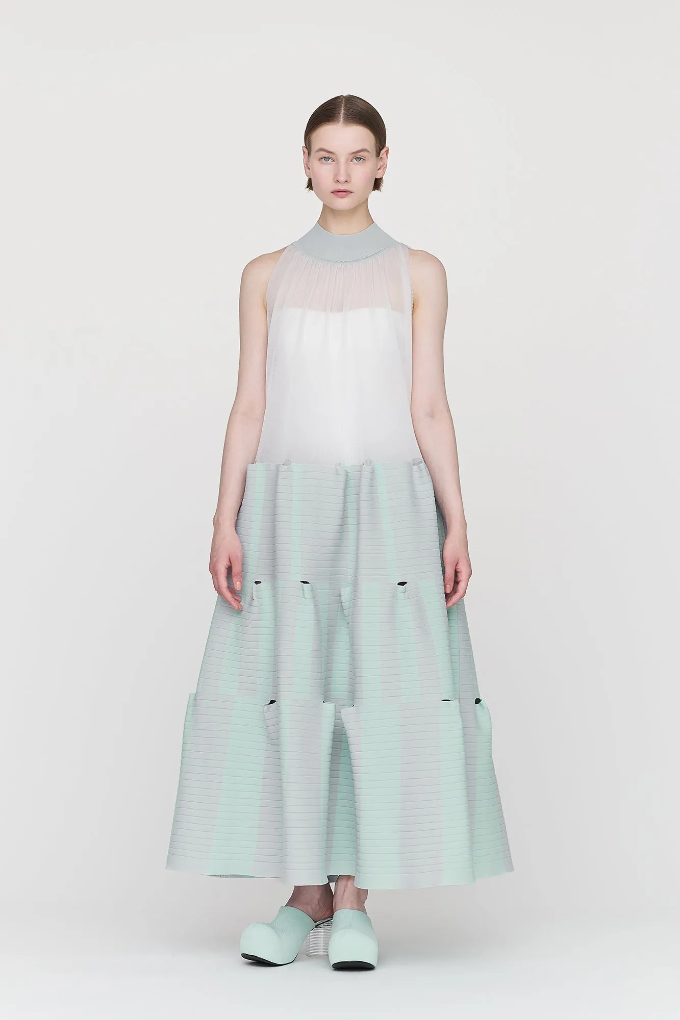 TERRACED LUCENT SLEEVELESS DRESS sold by CFCL Womens product image thumbnail 5