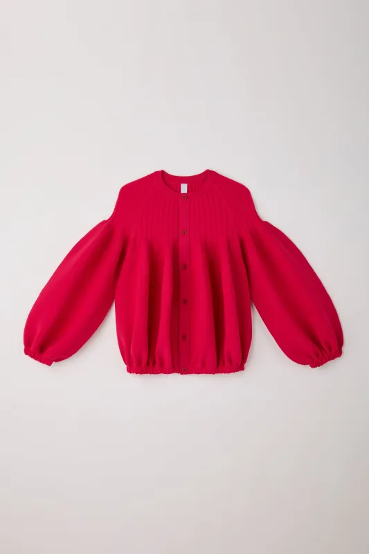 【2027年1月上旬頃配送】GATHERED POTTERY BALLOON CROPPED CARDIGAN made by CFCL Womens