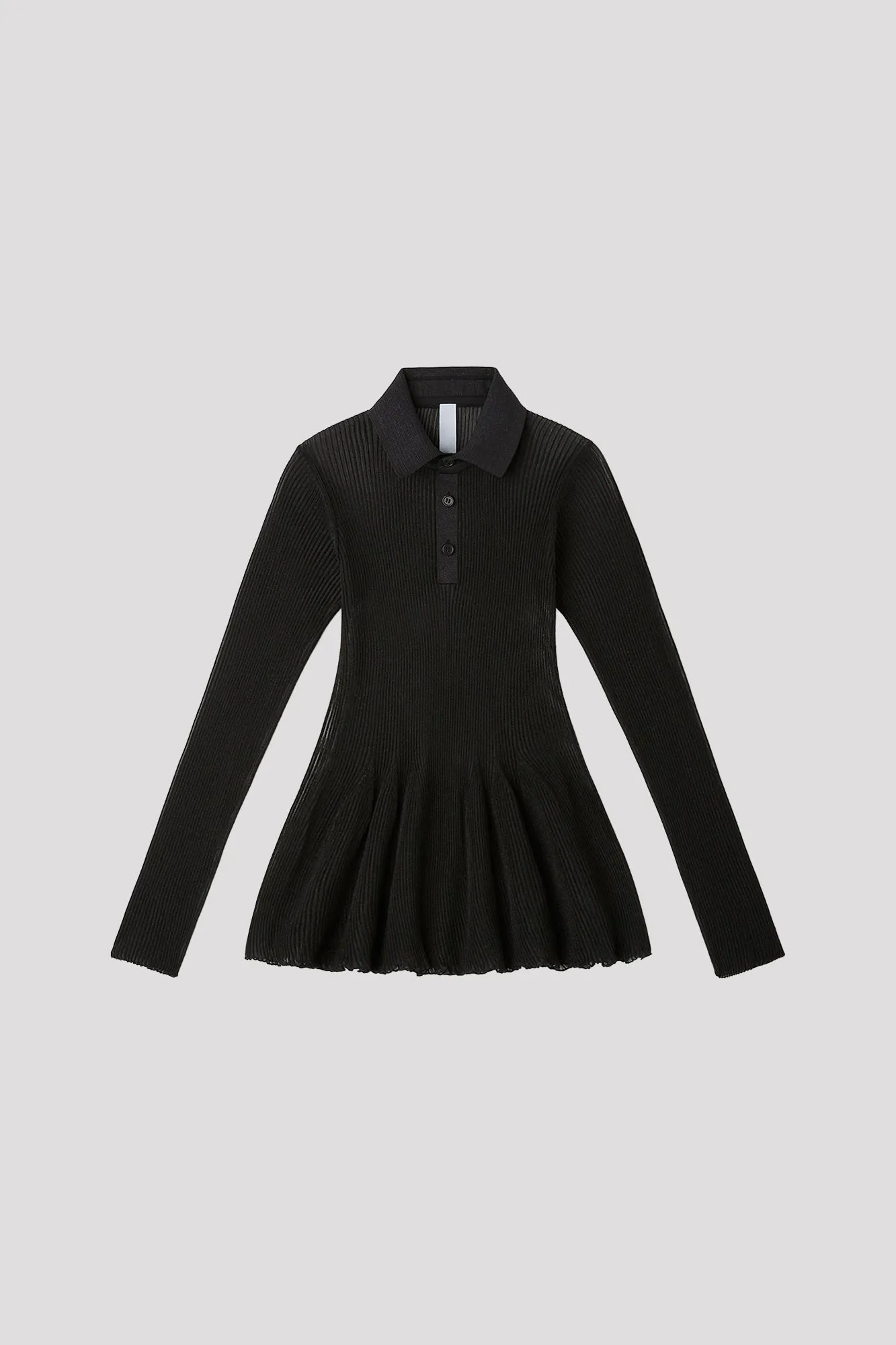 HYPHA LUCENT GLITTER LONG SLEEVE POLO SHIRT sold by CFCL Womens product image thumbnail 2