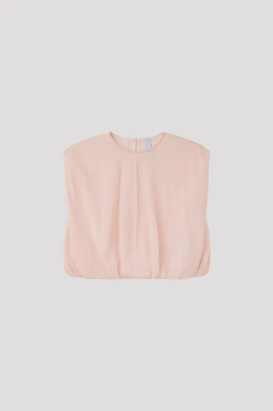 OVERWRAPPED TC LUCENT CROPPED SLEEVELESS TOP made by CFCL Womens