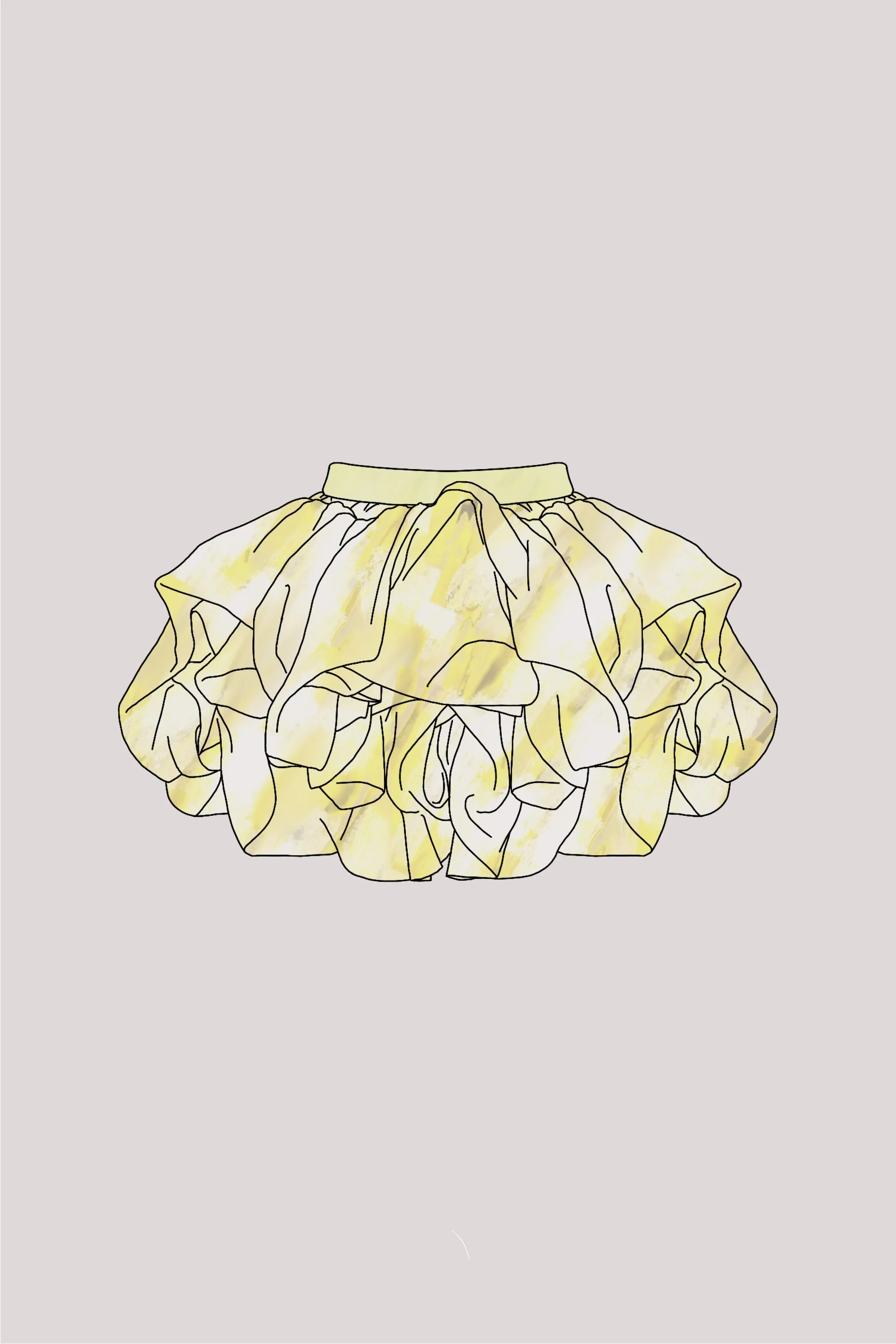 【2027年4月上旬頃配送】LAYERED DYEING LUCENT MINI SKIRT sold by CFCL Womens