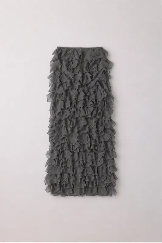 【2027年5月上旬頃配送】FLAPPED ENCHANT LUCENT MIDI SKIRT made by CFCL Womens