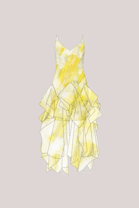 【2027年4月上旬頃配送】HANDKERCHIEF DYEING LUCENT DRESS made by CFCL Womens