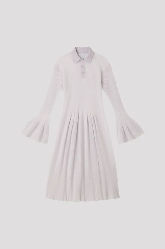 HYPHA LUCENT GLITTER LONG SLEEVE POLO SHIRT DRESS made by CFCL Womens