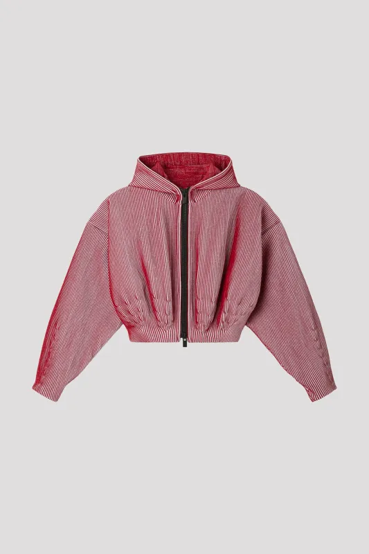 PADDED HYPHA CROPPED HOODIE BOMBER JACKET made by CFCL Womens