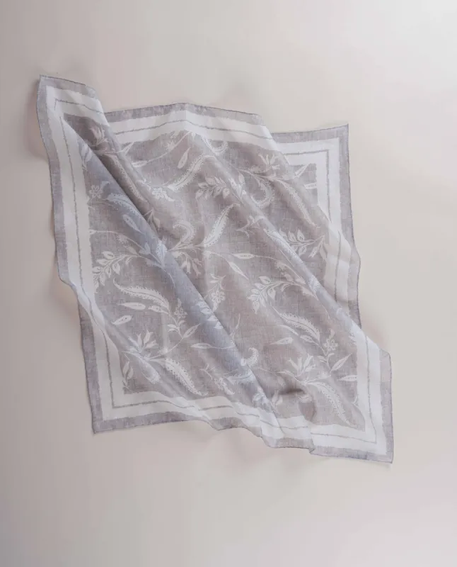 Bandana Scarf - Beige Print Cotton sold by Paolo Albizzati