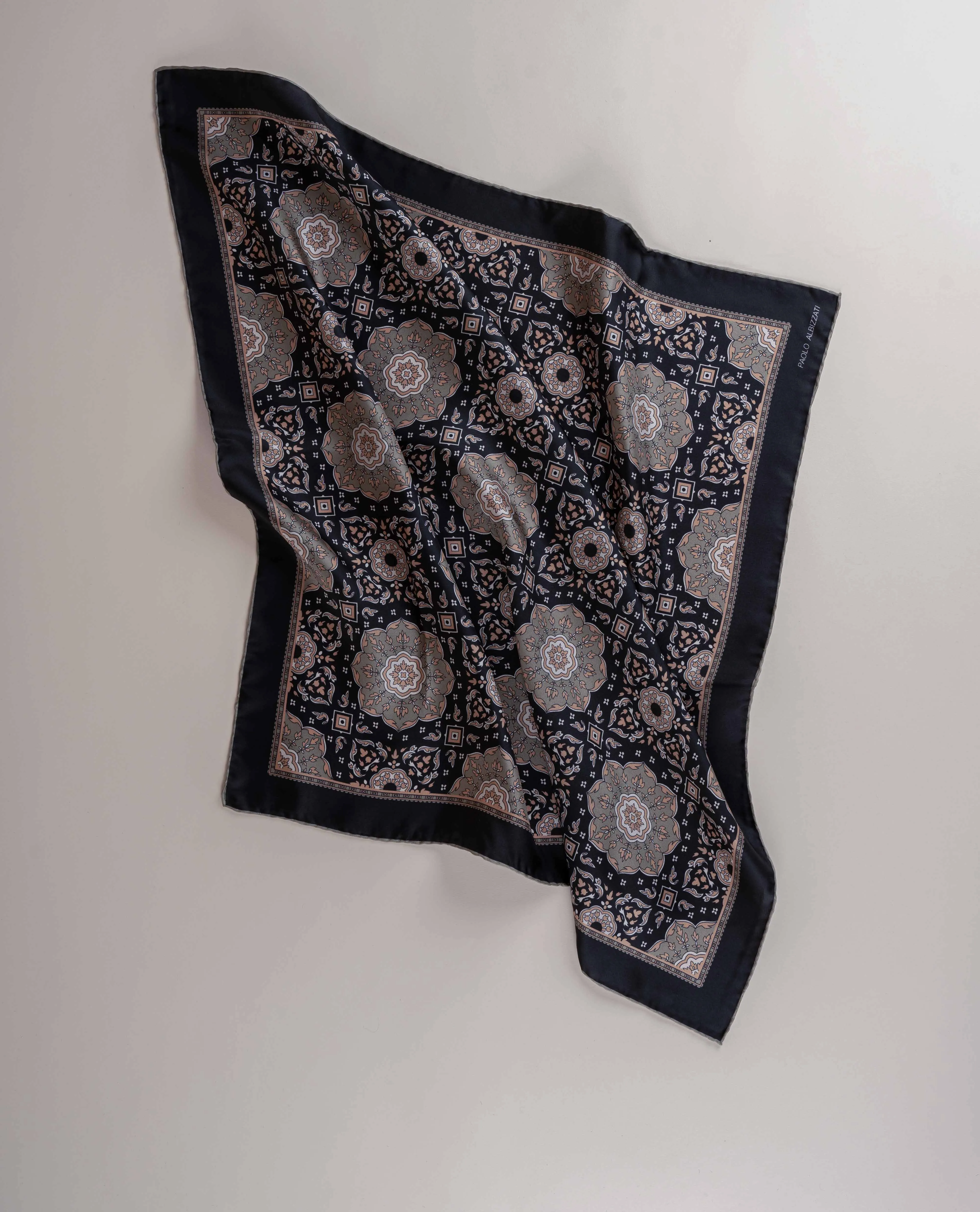 Bandana Twill Silk - Black sold by Paolo Albizzati product image thumbnail 2