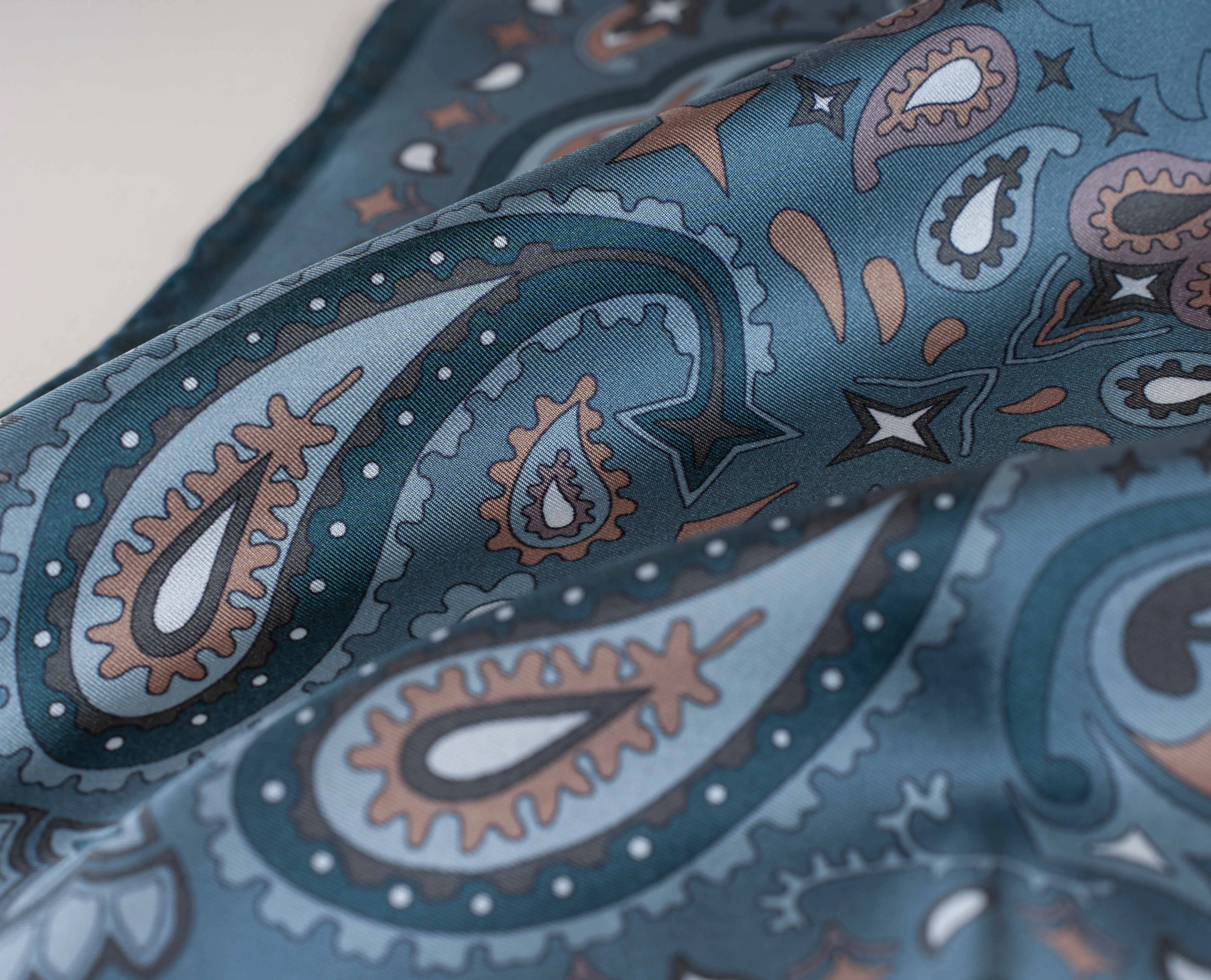 Bandana Twill Silk - Teal Blue sold by Paolo Albizzati product image thumbnail 3