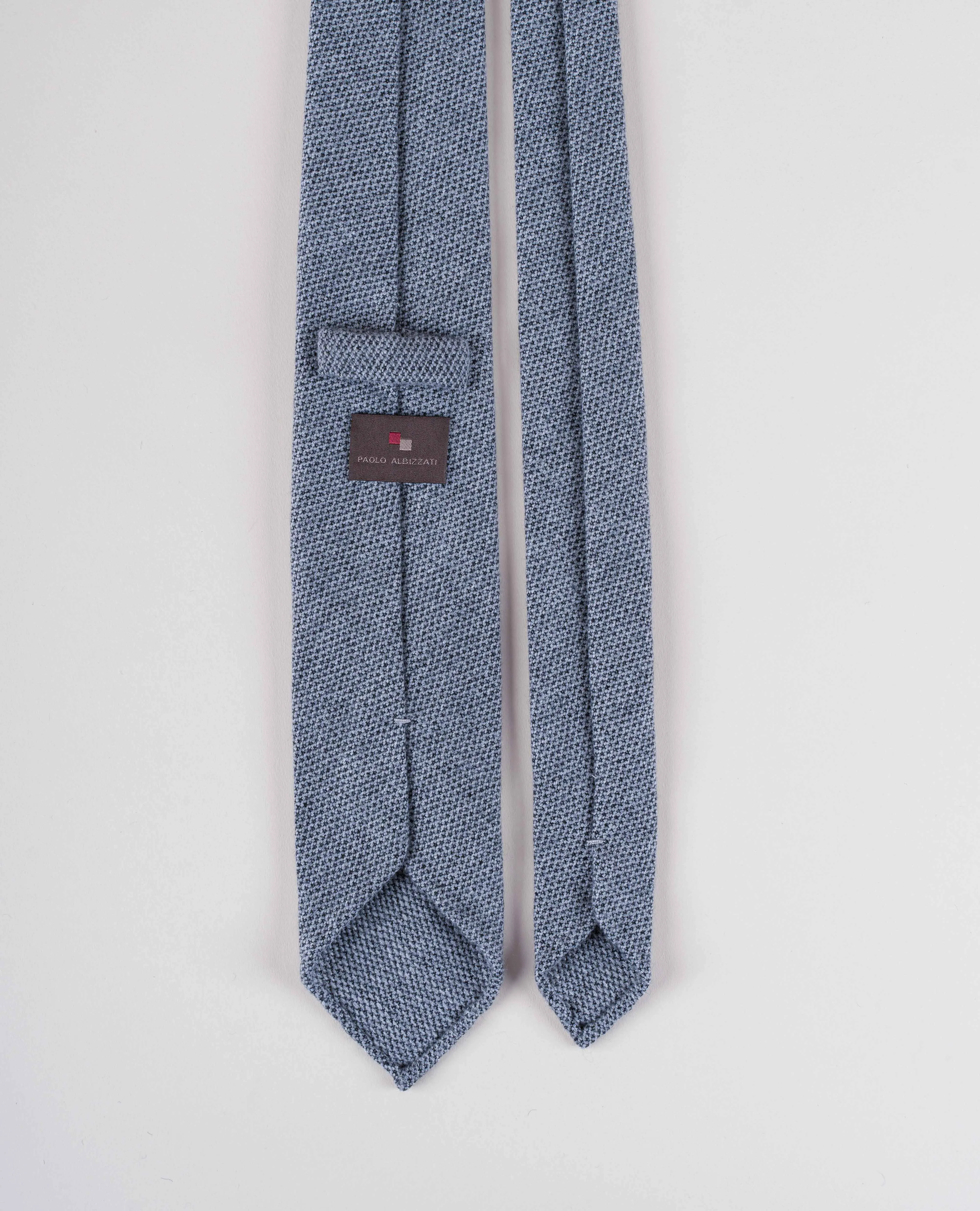 Cashmere Tie - Grey Solid sold by Paolo Albizzati product image thumbnail 4