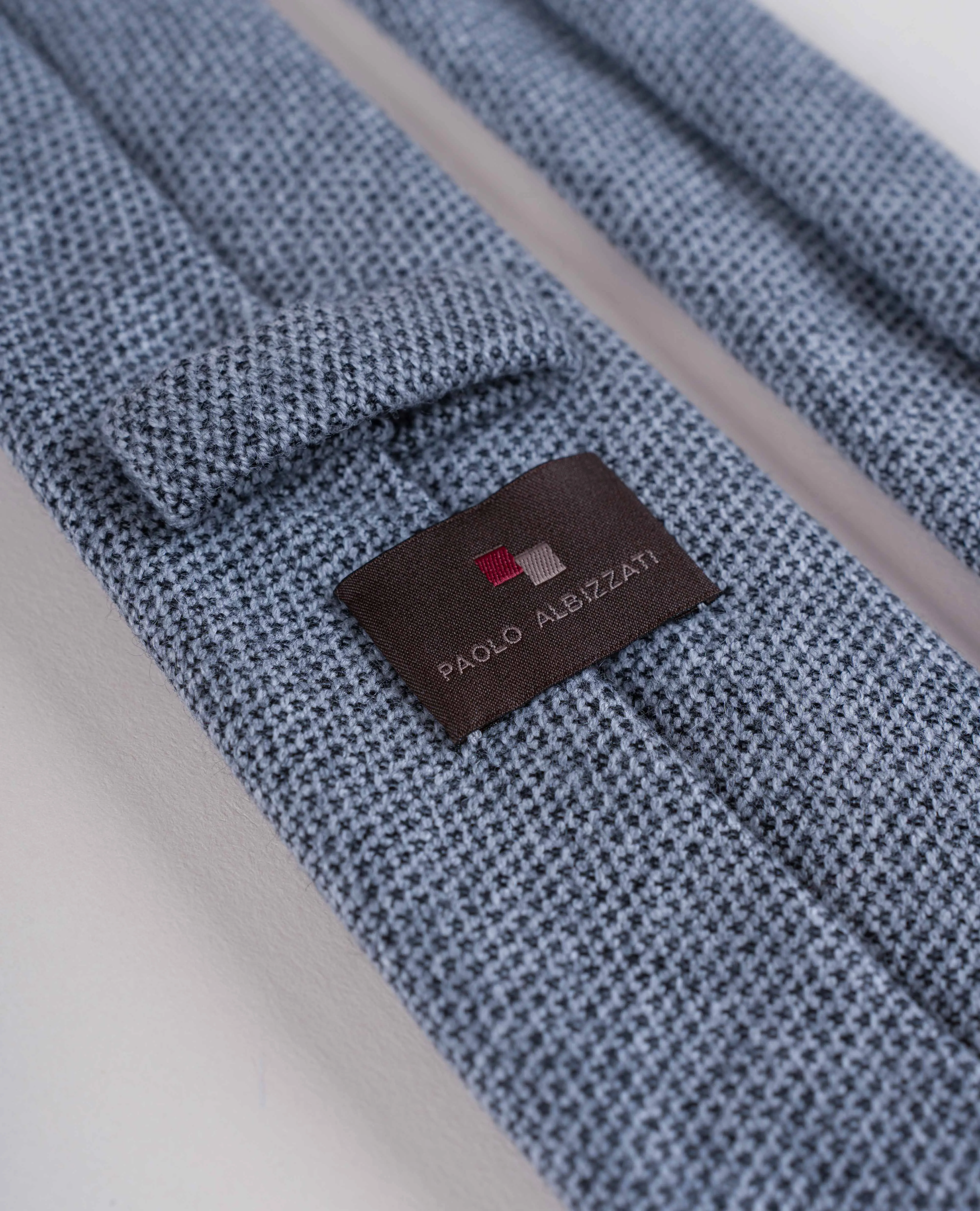 Cashmere Tie - Grey Solid sold by Paolo Albizzati product image thumbnail 5