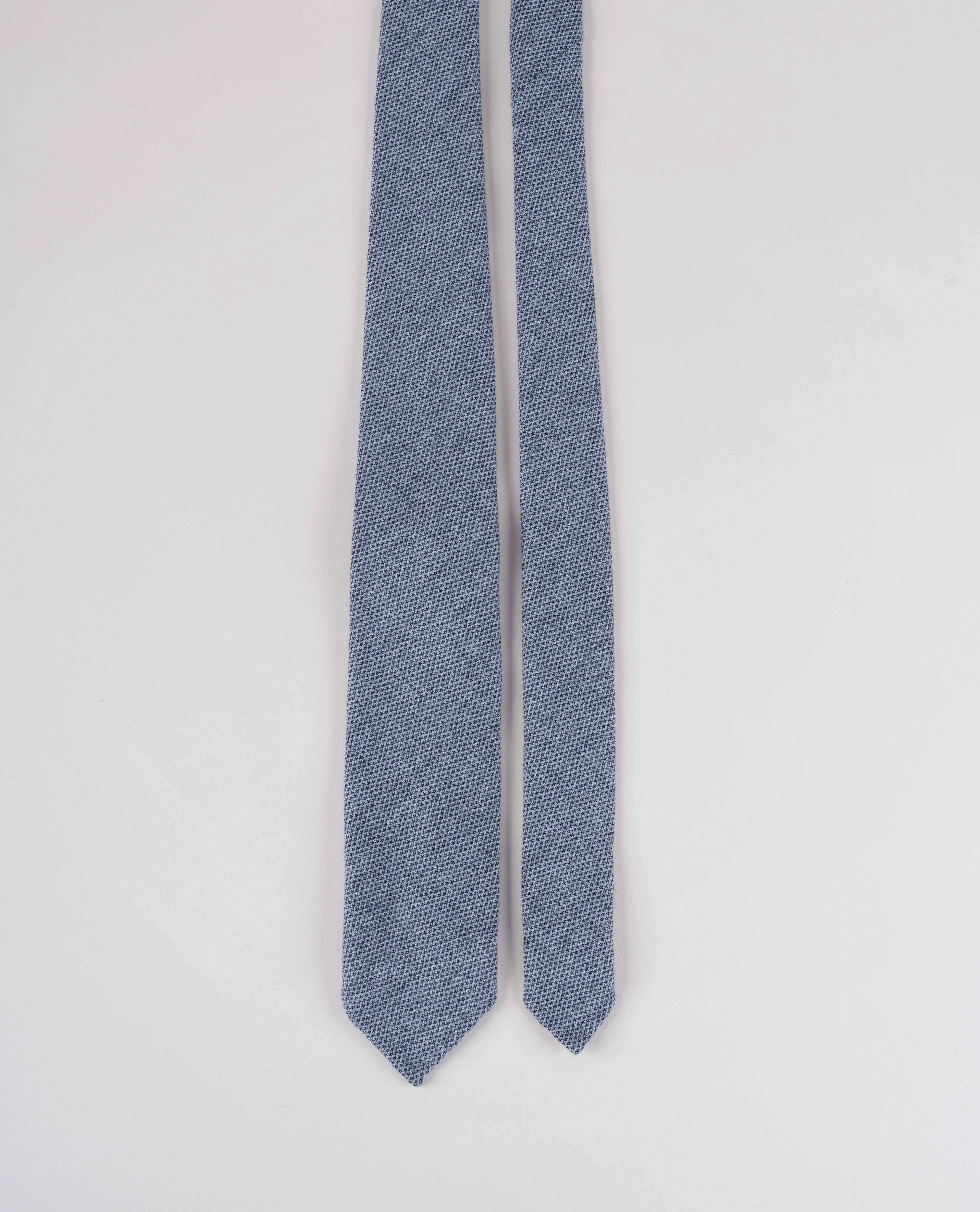 Cashmere Tie - Grey Solid sold by Paolo Albizzati product image thumbnail 3