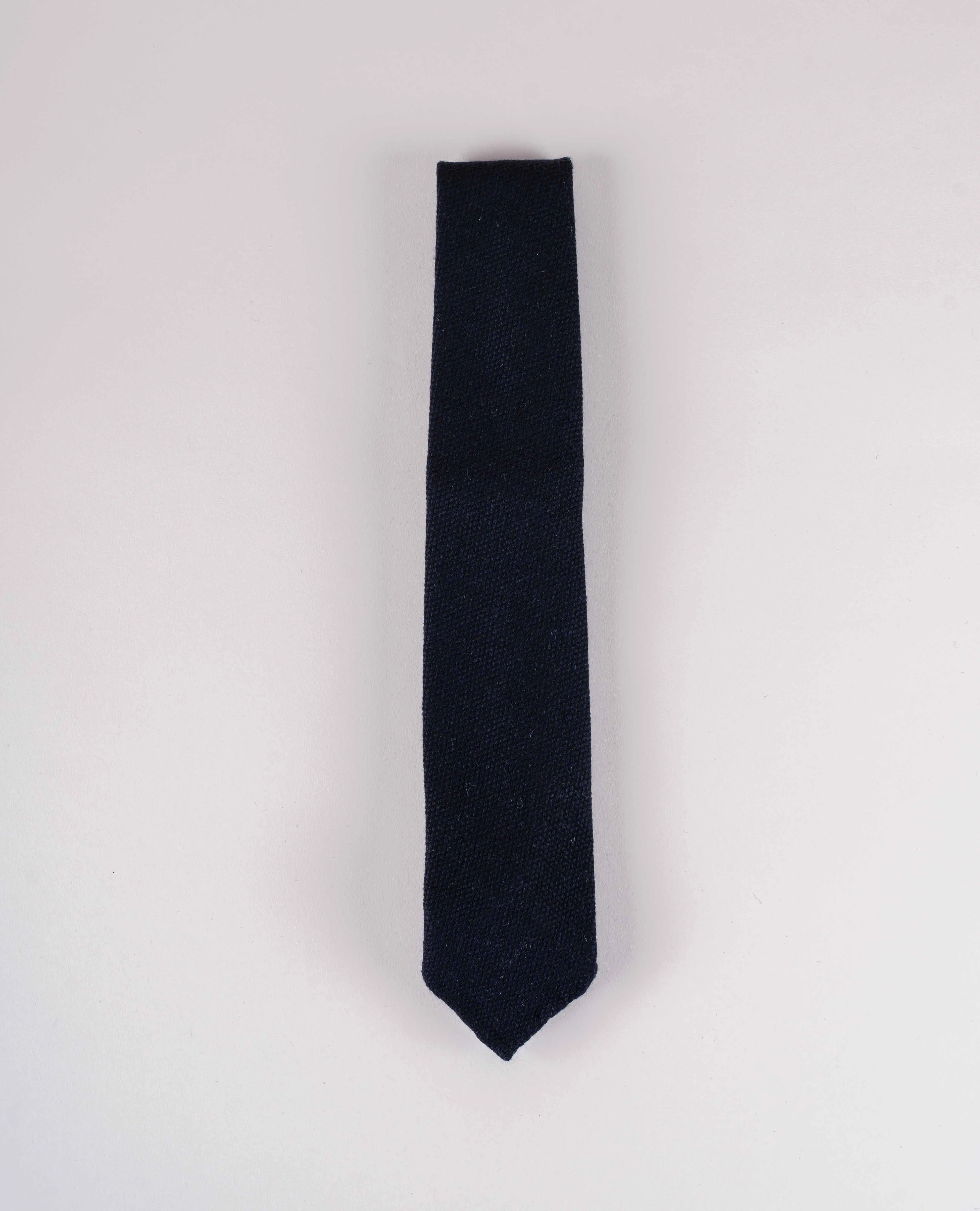 Cashmere Tie - Navy Blue Solid sold by Paolo Albizzati