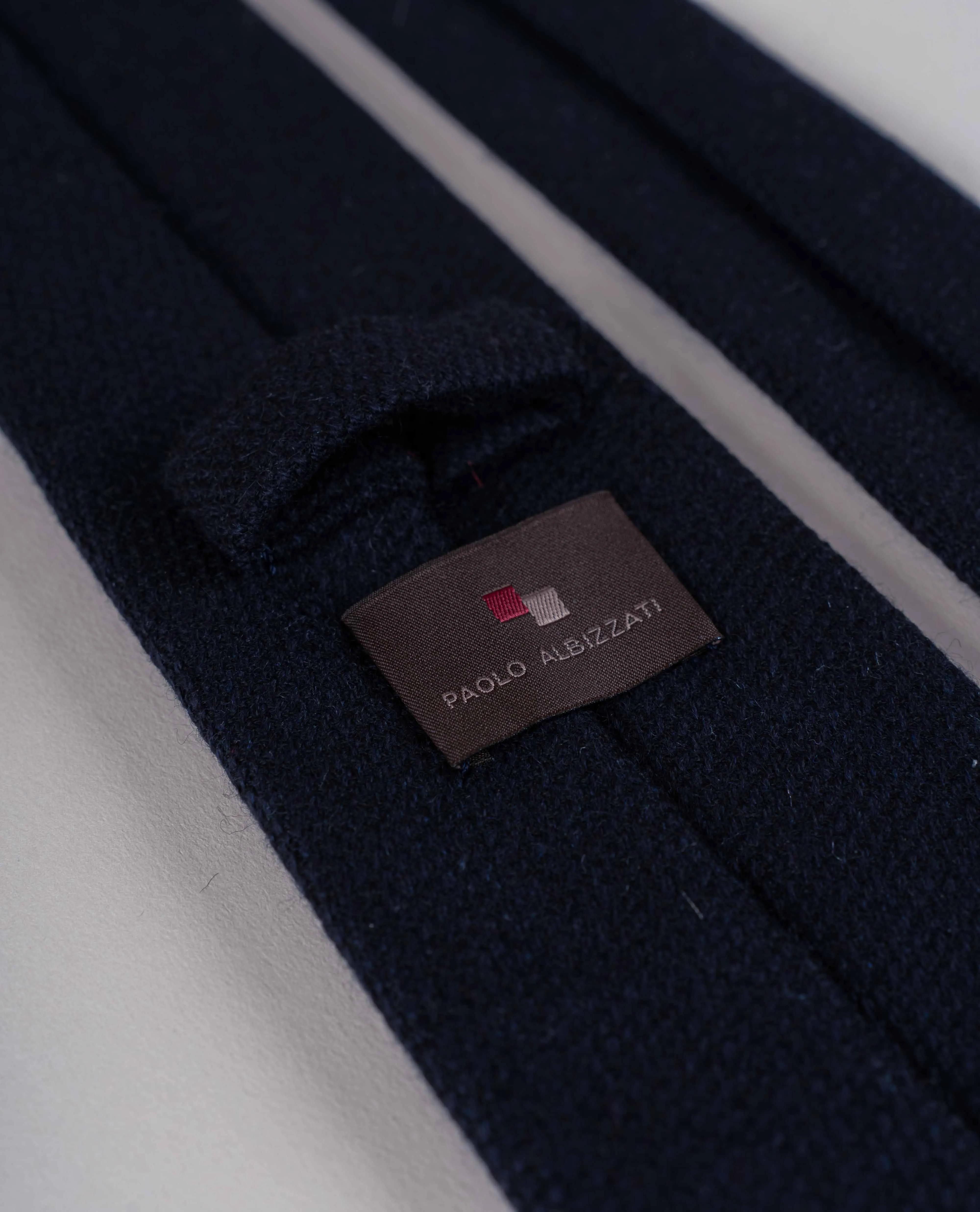 Cashmere Tie - Navy Blue Solid sold by Paolo Albizzati product image thumbnail 5