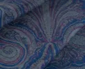 Soft Wool Scarf - Green and Blue Maxi Paisley Print sold by Paolo Albizzati
