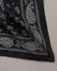 Bandana Scarf - Black Paisley Print Cotton sold by Paolo Albizzati