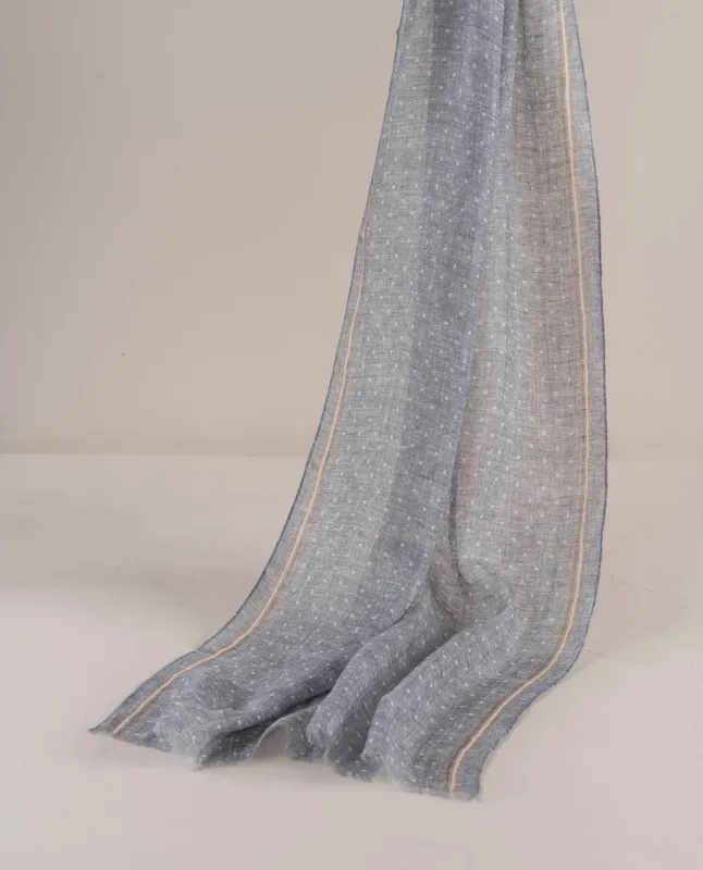 Linen Scarf - Grey Dotted sold by Paolo Albizzati