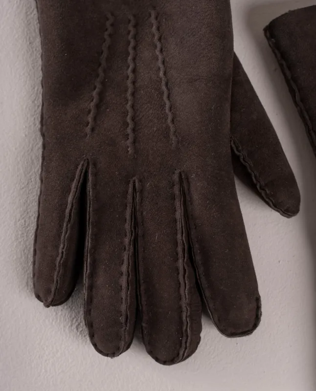 Handmade Shearling Gloves - Brown sold by Paolo Albizzati