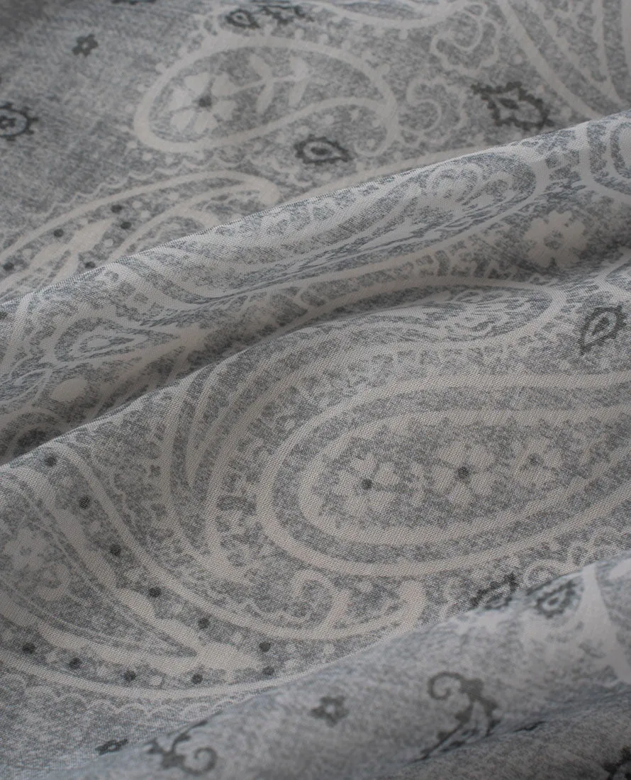 Bandana Scarf - Sage Green Paisley Print Cotton sold by Paolo Albizzati product image thumbnail 4