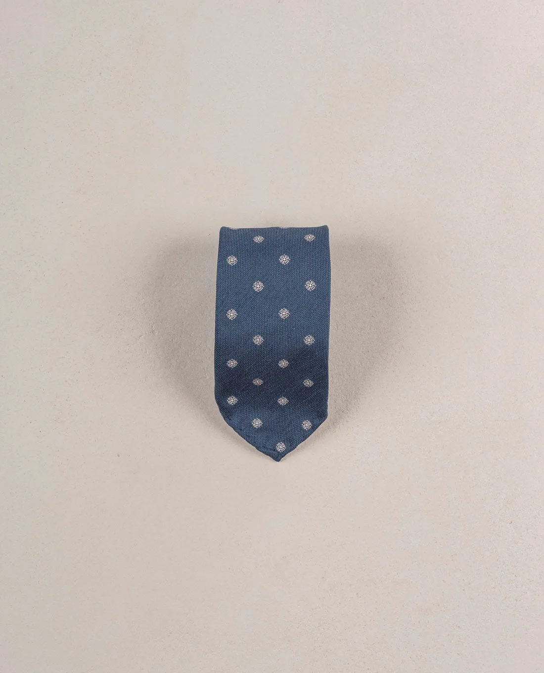 Bouclé Silk Tie - Teal Blue sold by Paolo Albizzati product image thumbnail 4