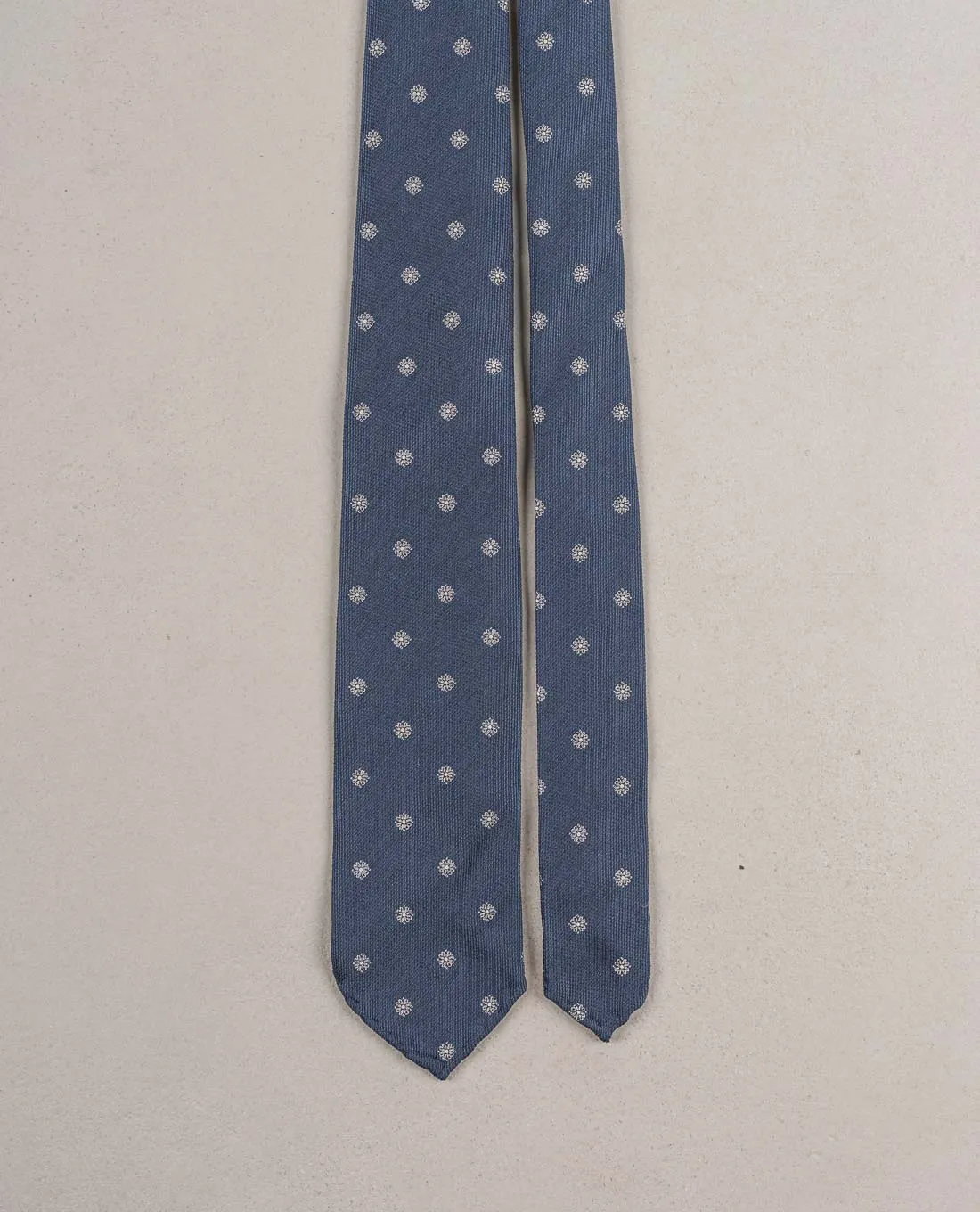 Bouclé Silk Tie - Teal Blue sold by Paolo Albizzati product image thumbnail 2