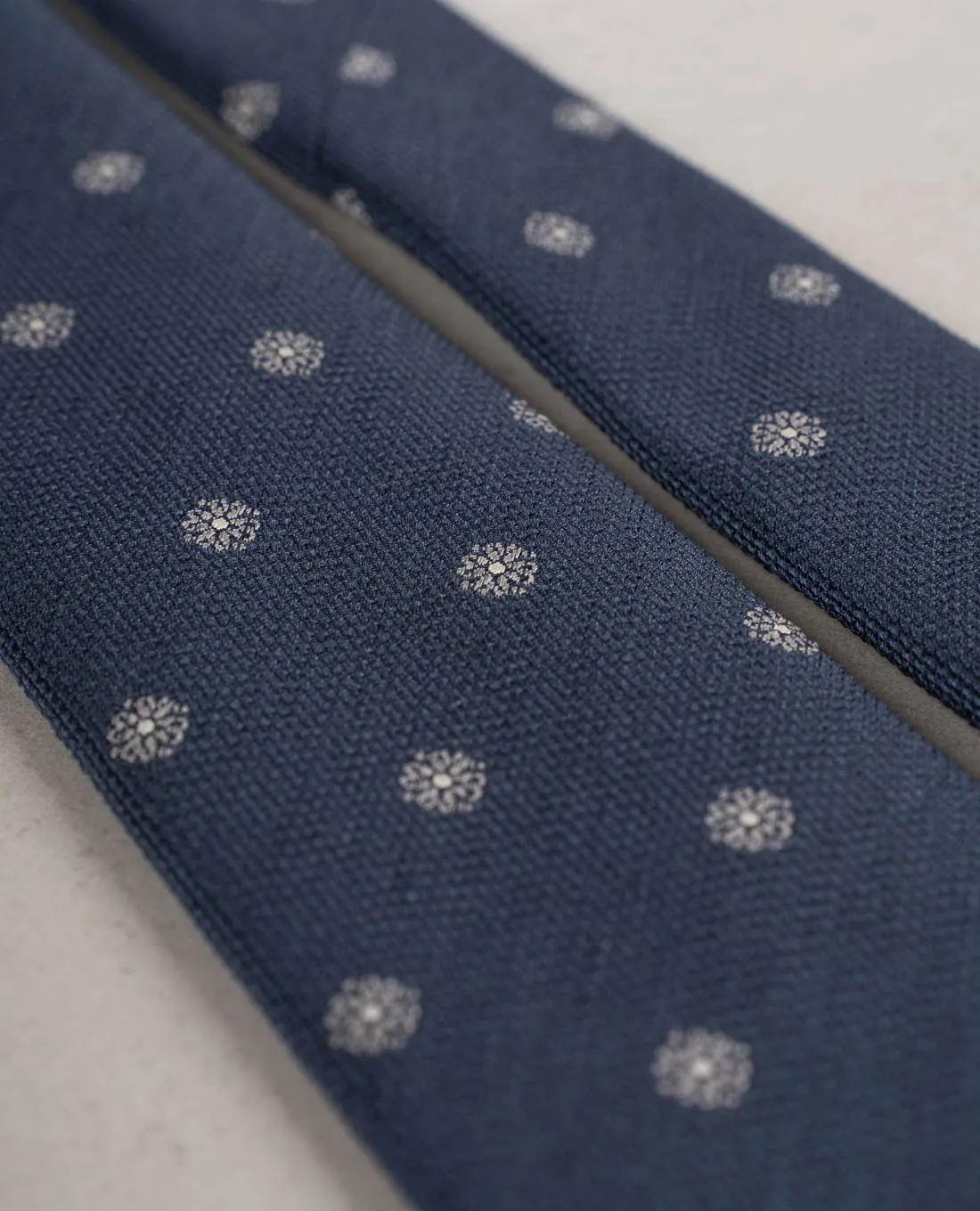 Bouclé Silk Tie - Teal Blue sold by Paolo Albizzati product image thumbnail 3