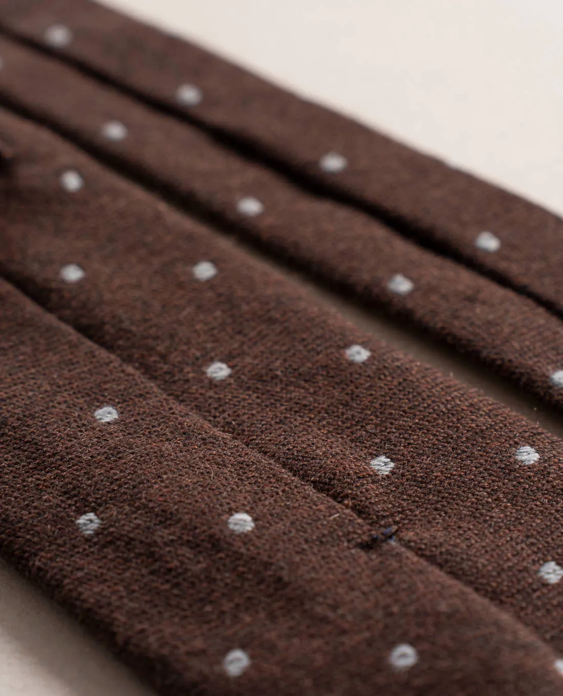 Cashmere Tie-Brown with Grey dots sold by Paolo Albizzati product image thumbnail 4