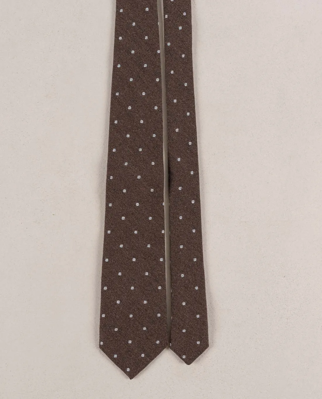 Cashmere Tie-Brown with Grey dots sold by Paolo Albizzati product image thumbnail 2