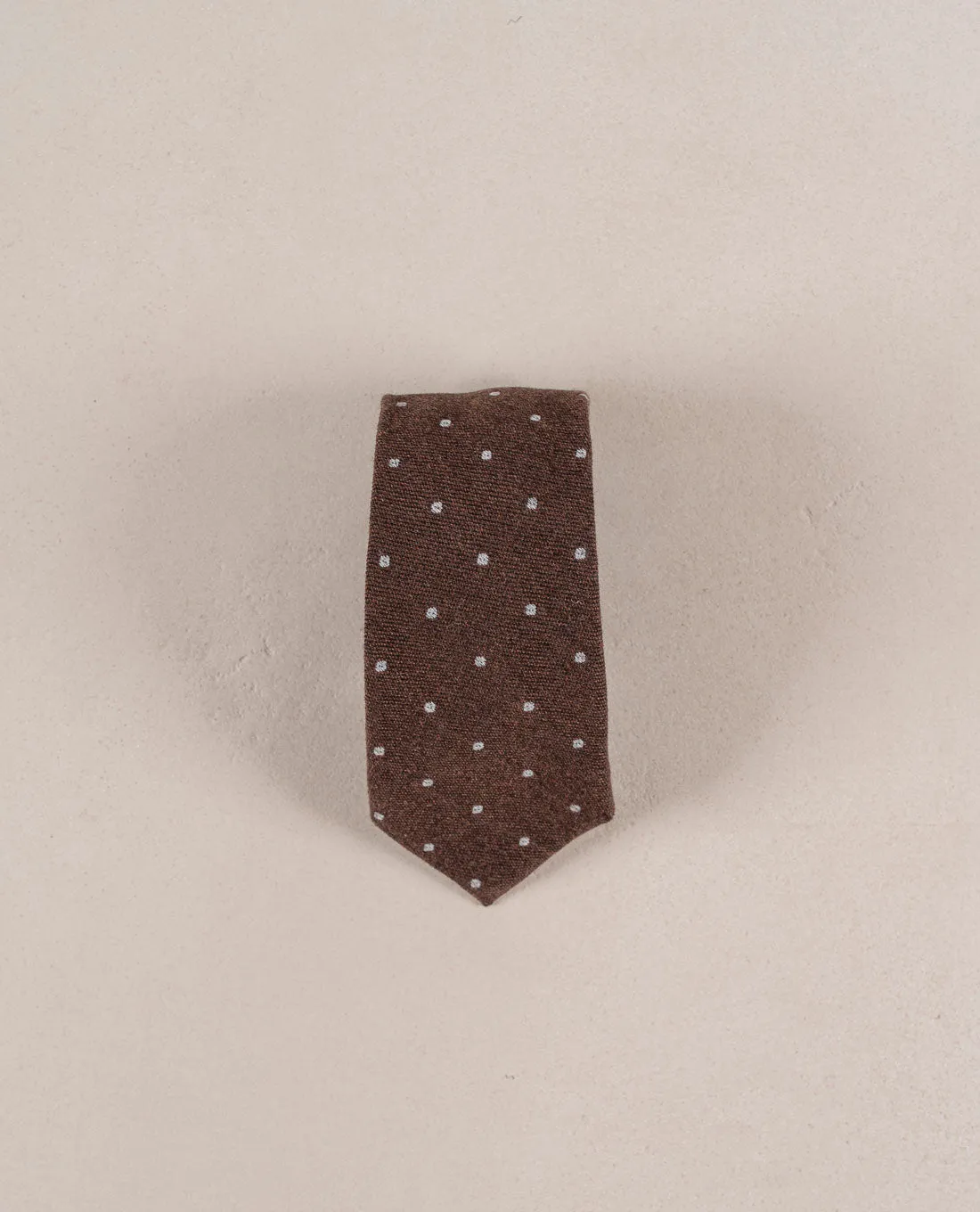 Cashmere Tie-Brown with Grey dots sold by Paolo Albizzati product image thumbnail 3