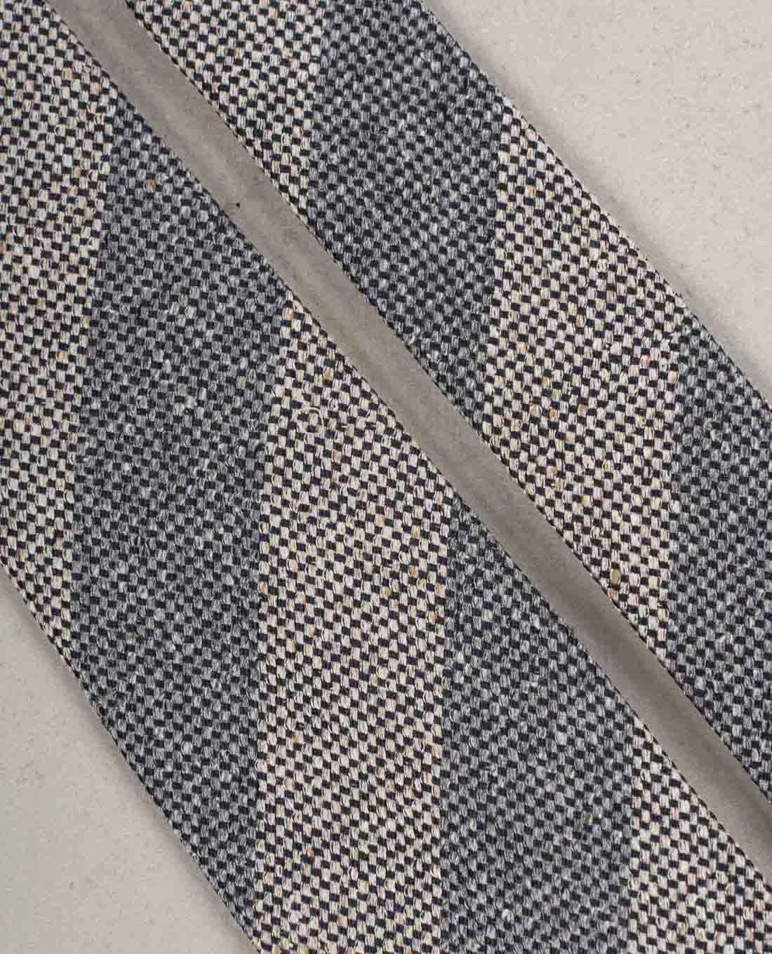 Striped Woven Donegal Silk Tie - grey and beige sold by Paolo Albizzati product image thumbnail 2
