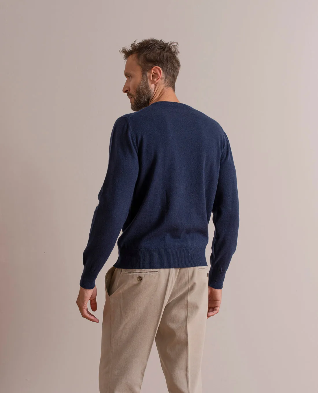 Pure Cashmere Sweater - Navy Blue sold by Paolo Albizzati product image thumbnail 3