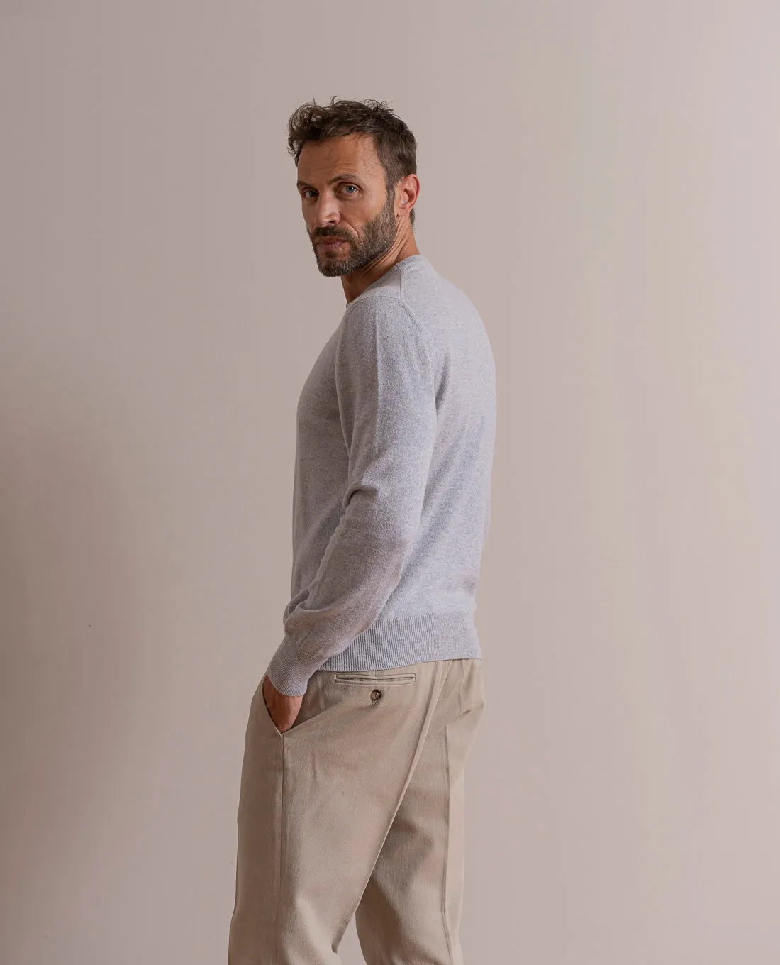 Pure Cashmere Sweater - Grey Melange sold by Paolo Albizzati product image thumbnail 2