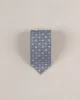 Micro Medallion Silk Blend Woven Tie - Blue sold by Paolo Albizzati