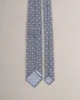 Micro Medallion Silk Blend Woven Tie - Blue sold by Paolo Albizzati