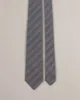 Herringbone Woven Silk Tie - Grey textured sold by Paolo Albizzati