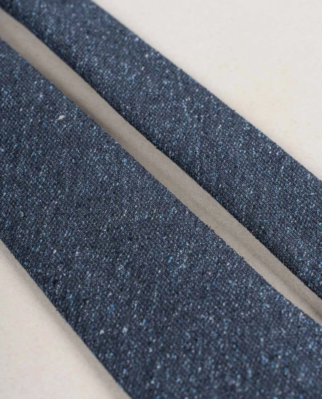 Textured Solid Woven Donegal Silk Tie-blue sold by Paolo Albizzati product image thumbnail 5