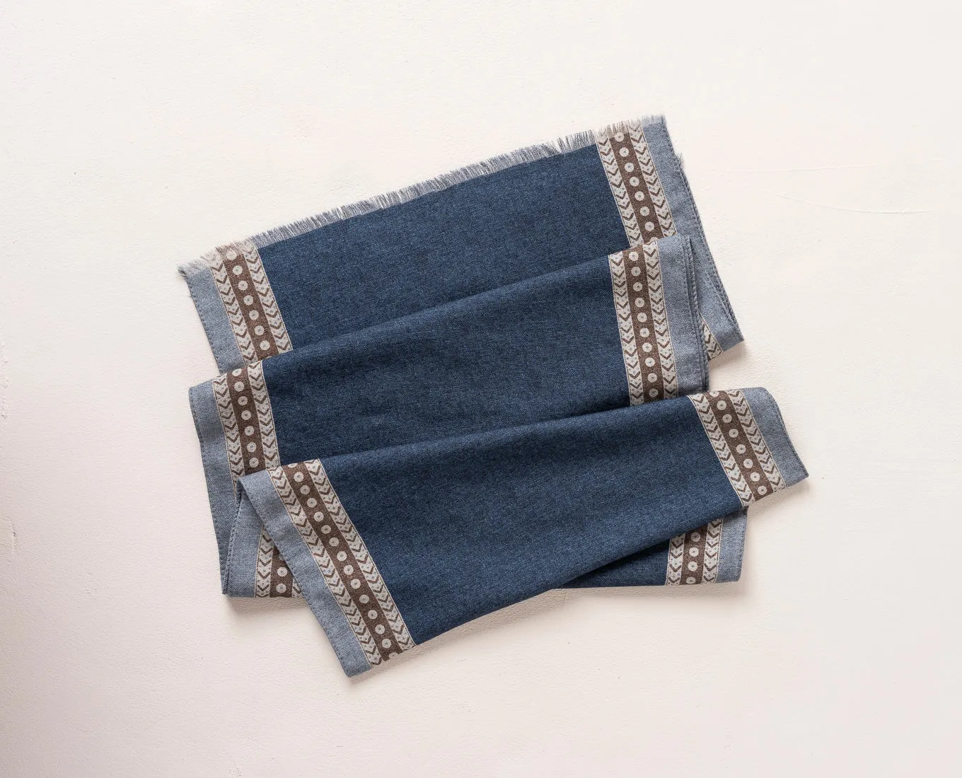 Wool Printed Scarf - Blue Melange sold by Paolo Albizzati product image thumbnail 3